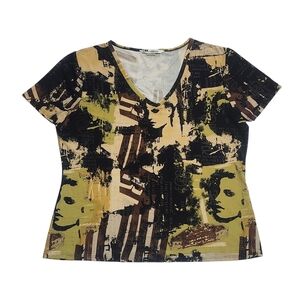 Nygard Collection Graphic Peint Top size M